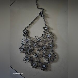 Floral Silver Necklace